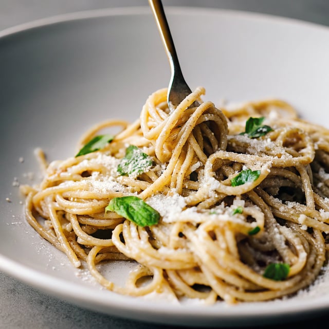 Lightened Up Whole Wheat Fettuccine Alfredo