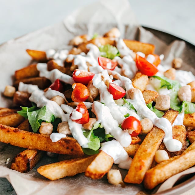 Loaded Mediterranean Street Cart Fries