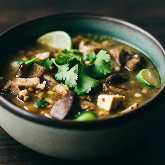 Mushroom Poblano Posole Verde