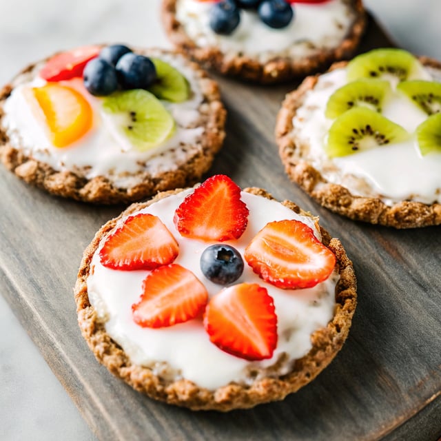 No-Bake Mini Fruit Pizzas