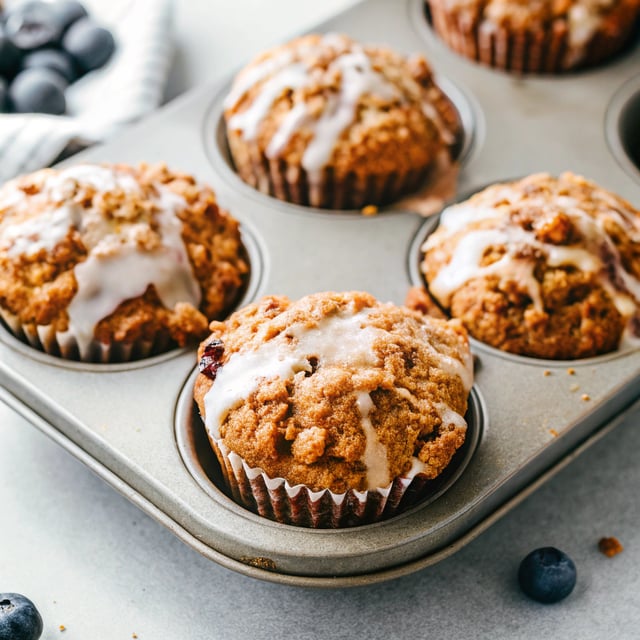Oatmeal Flax Blueberry Muffins