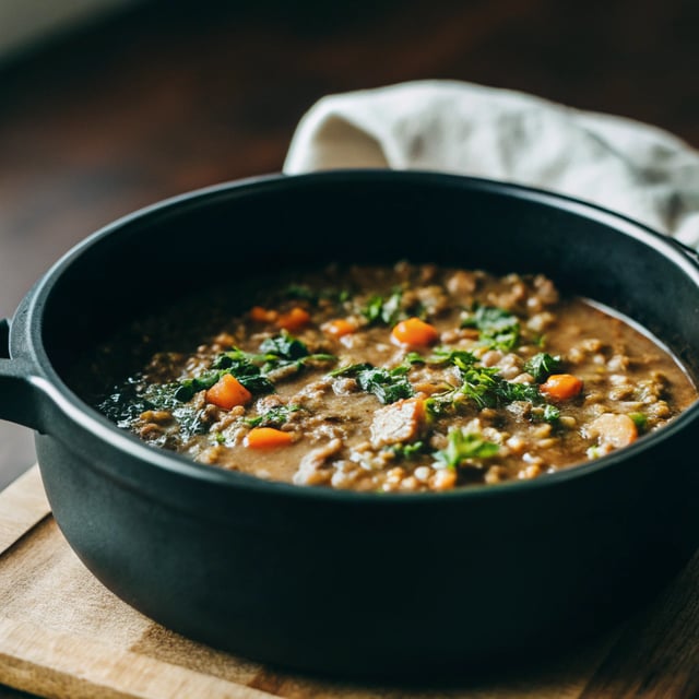 One-Pot Creamy Spinach Lentils