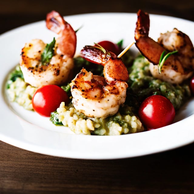 Pesto Shrimp and Parmesan Risotto