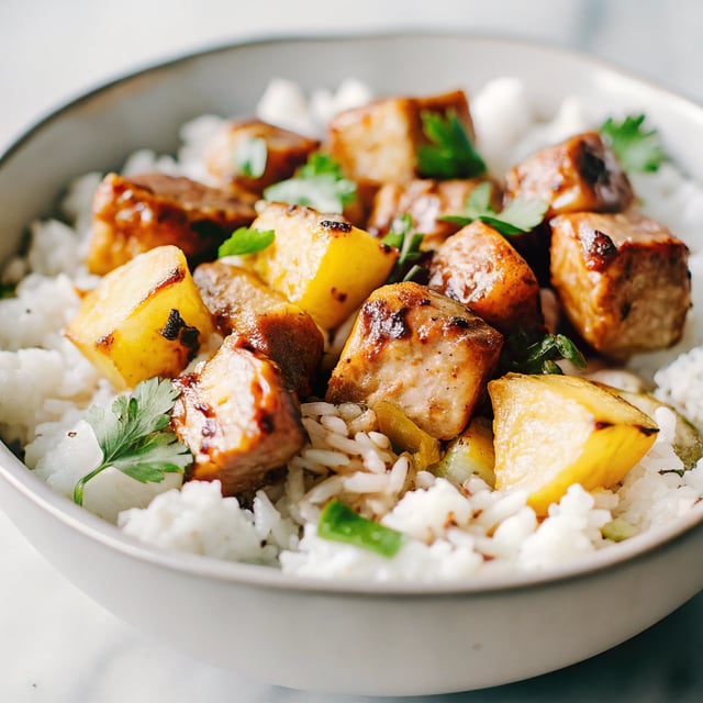 Pineapple Pork with Coconut Rice