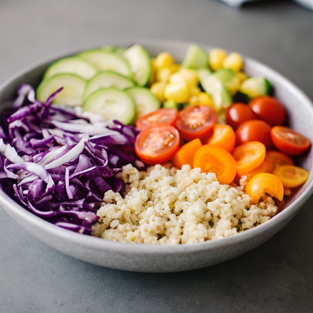 Rainbow Veggie Bowls with Jalapeño Ranch