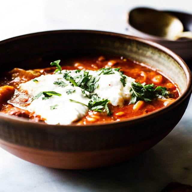Roasted Garlic and White Bean Lasagna Soup