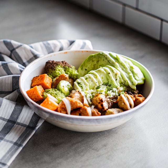 Roasted Vegetable Bowls with Green Tahini