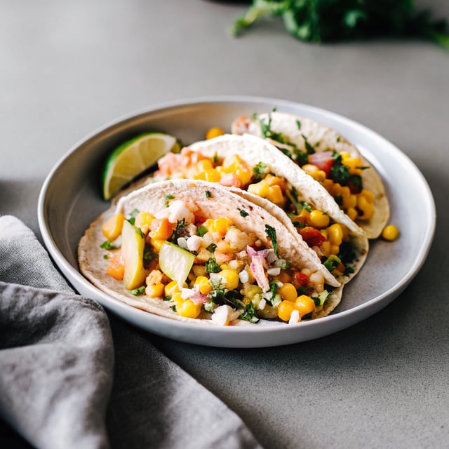 Salmon Tacos with Mango Corn Salsa