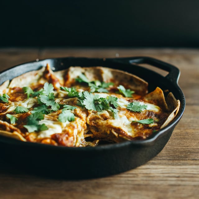 Skillet Chicken Tortilla Pie