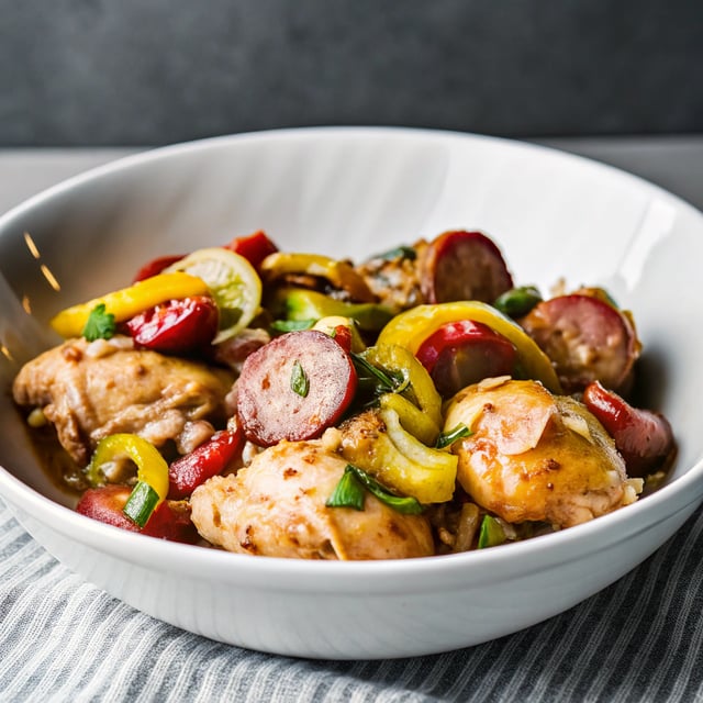 Slow Cooker Creole Chicken and Sausage