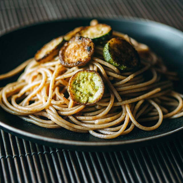 Spaghetti with Crispy Zucchini