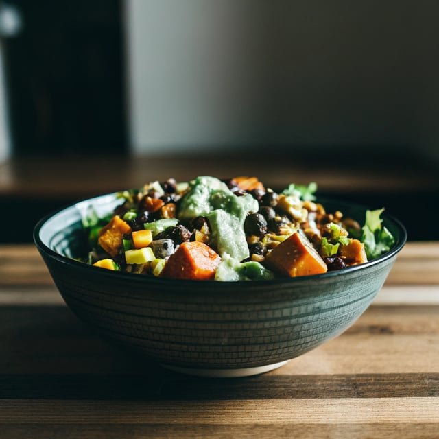 Spicy Southwestern Salad with Avocado Dressing