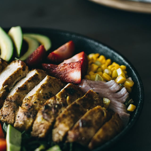 Summer Chipotle Chicken Cobb Salad with Cilantro Vinaigrette