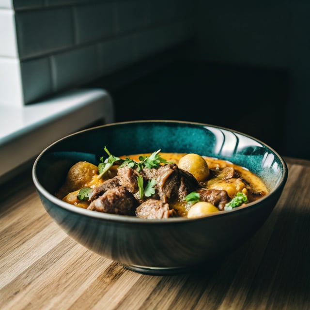 Thai Yellow Curry with Beef and Potatoes