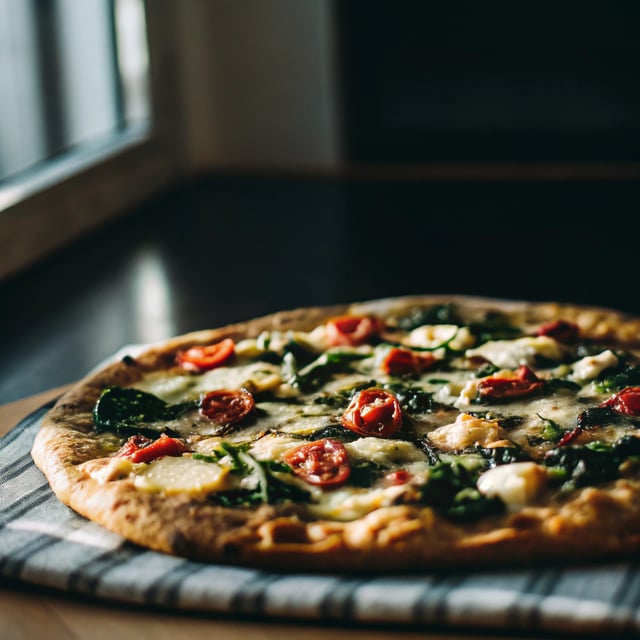 The Absolute Easiest Spinach and Artichoke Pizza