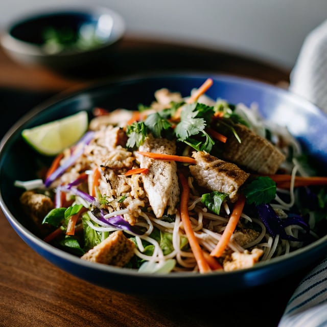 Vietnamese-Inspired Chicken Salad with Rice Noodles