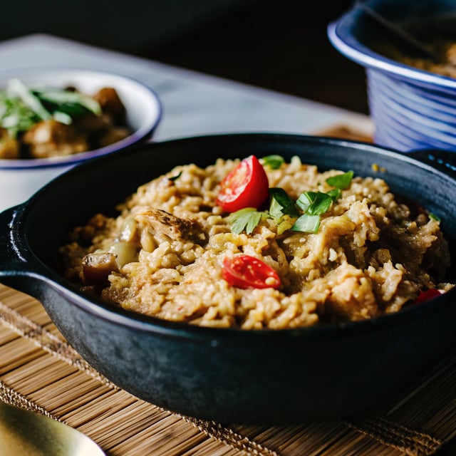 Arroz y Habichuelas Guisadas/Rice and Puerto Rican Stewed Beans