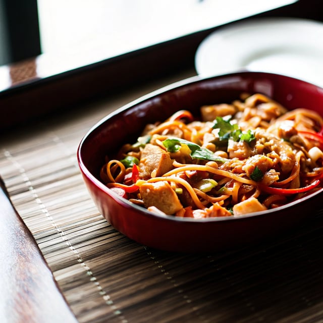 12 Minute Thai Chicken Peanut Noodles