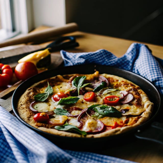 An excellent No Yeast Pizza Dough - quick easy homemade pizza!