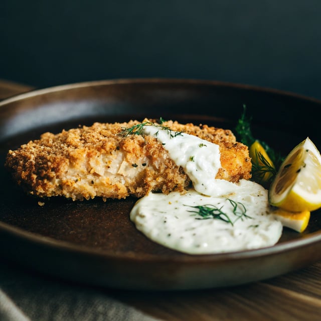 Baked Parmesan Crusted Salmon with Lemon Cream Sauce