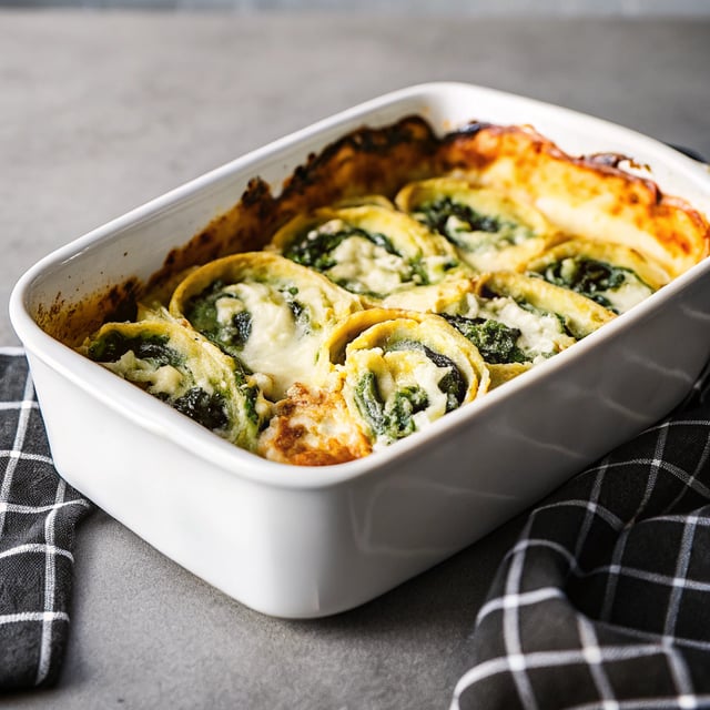 Baked Spinach and Ricotta Rotolo