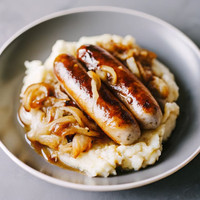 Bangers & Mash (Sausage with Onion Gravy)