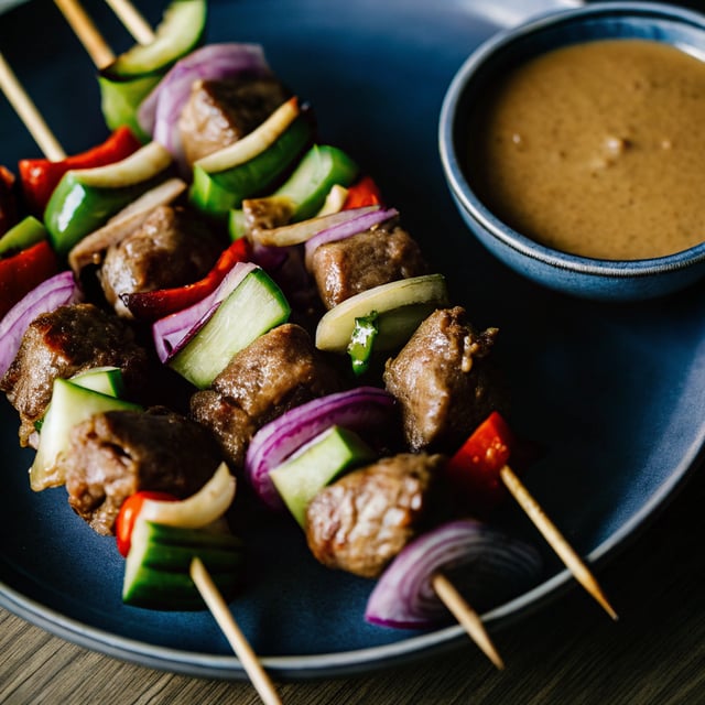 Beef Satay with Thai Peanut Sauce
