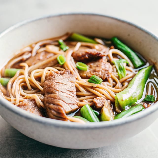Beef Soba Noodle Bowl with Green Beans
