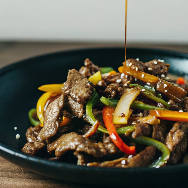 Beef Stir Fry with Honey and Black Pepper Sauce