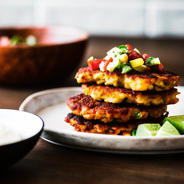 Bill Grangers Corn Fritters with Avocado Salsa