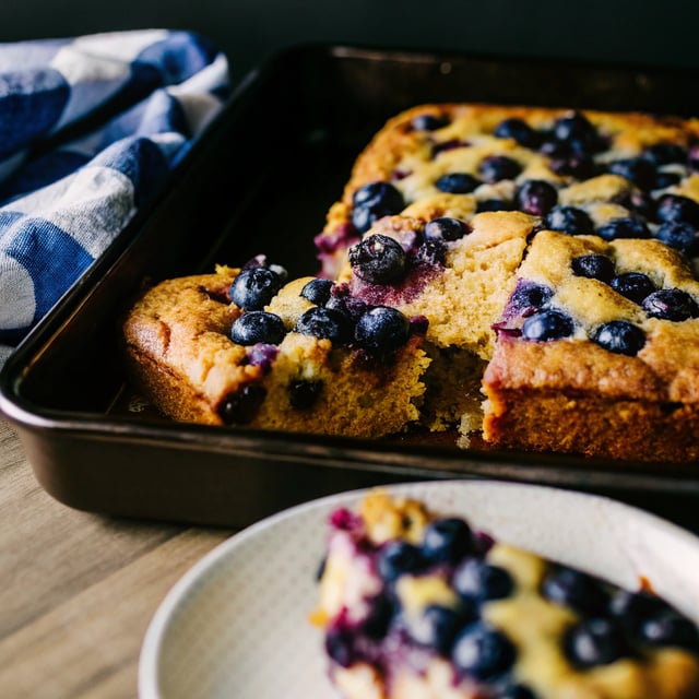 Blueberry Custard Cake