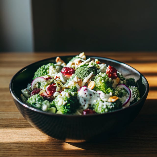 Broccoli Salad with Lighter Creamy Dressing
