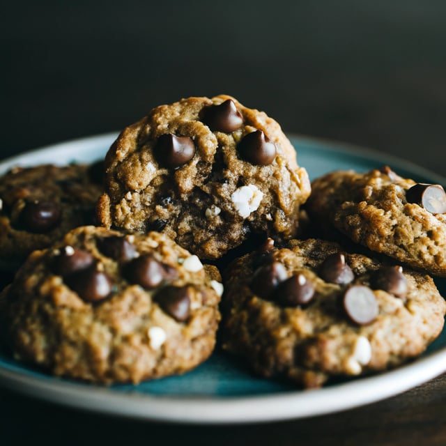 Brown butter oatmeal choc chip cookies