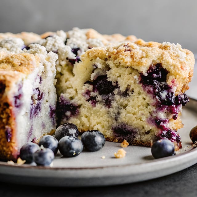 Bursting Blueberry Crumb Cake