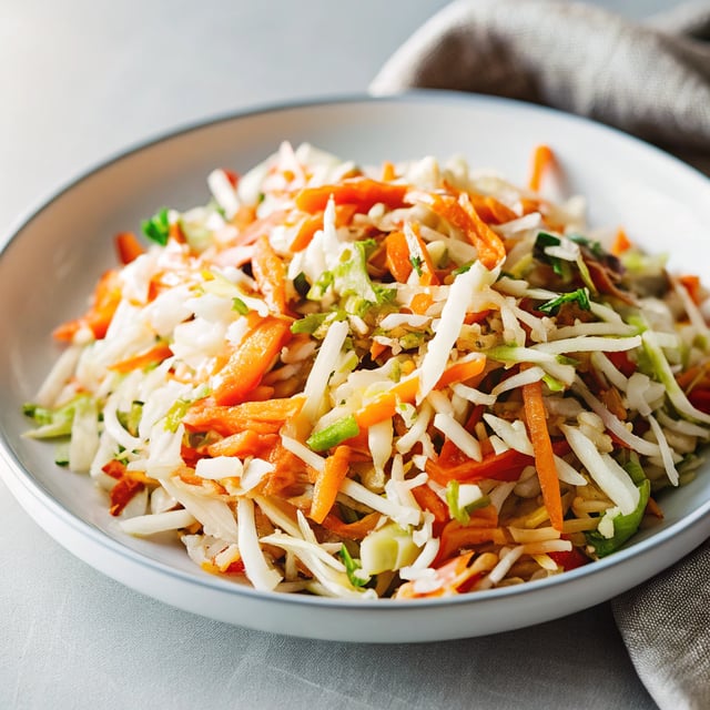 Cabbage and Carrot Thoran-style Salad (Indian Salad)