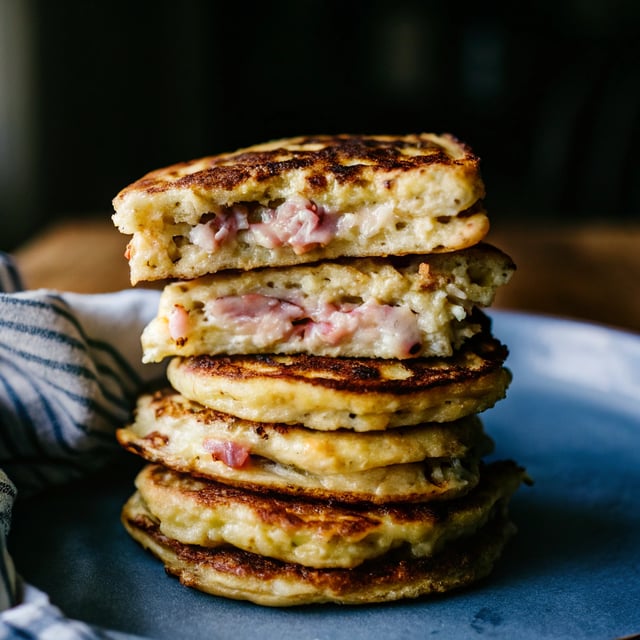Cheese and Ham Pancakes (Pikelets!)