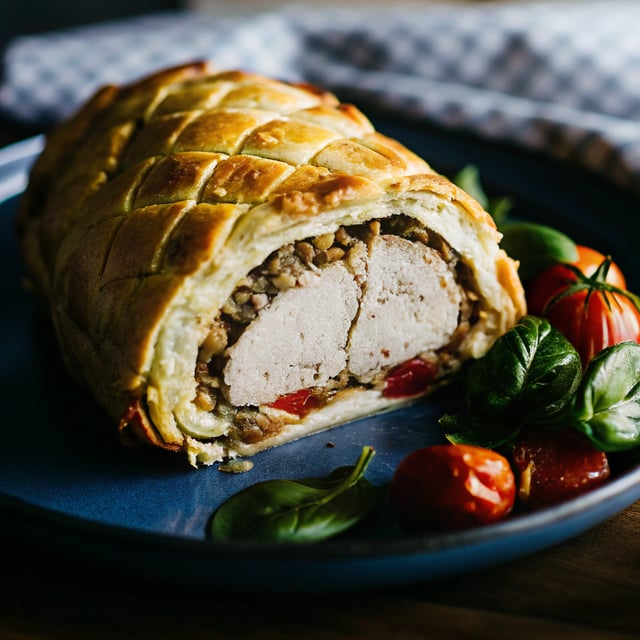 Chicken Meatloaf Wellington with Sun Dried Tomatoes