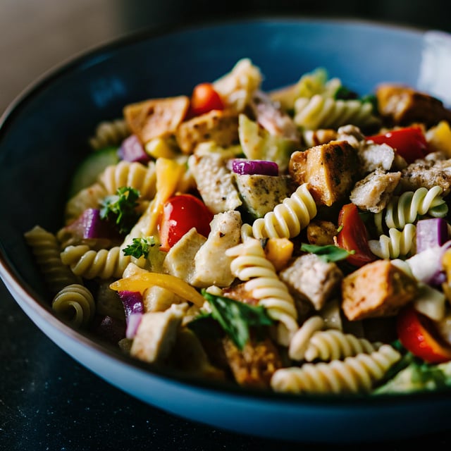Chicken Pasta Salad with Creamy Dressing