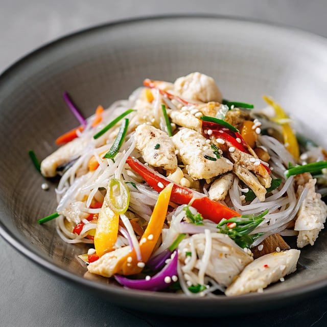 Chicken Stir Fry with Rice Noodles