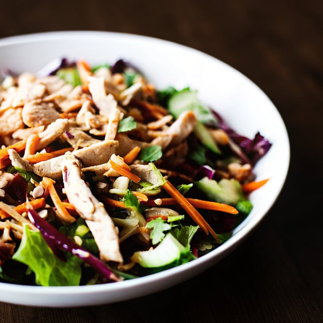 Chinese Chicken Salad with Asian Peanut Salad Dressing