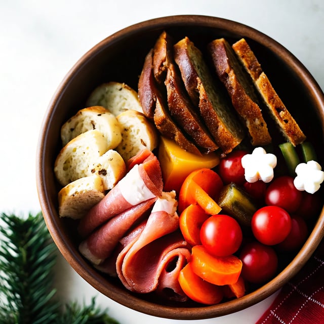 Christmas Leftovers Toasted Bread Bowl