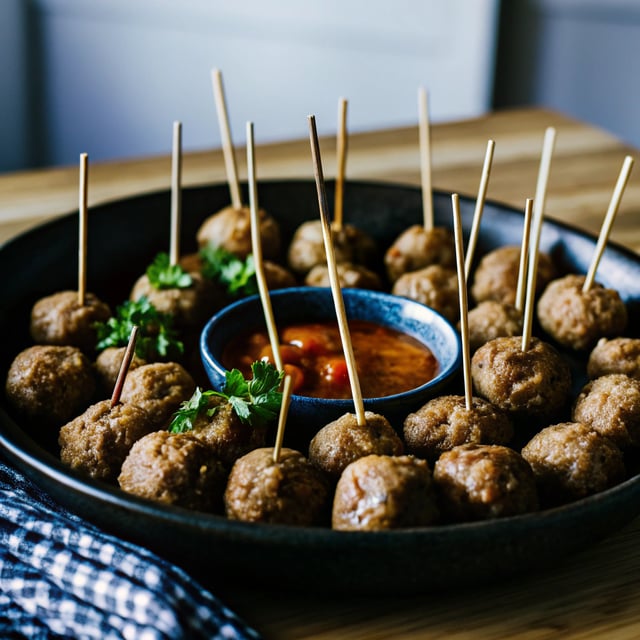 Cocktail Meatballs with Sweet & Sour Dipping Sauce