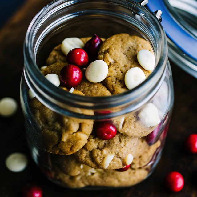 Cookie Mix In a Jar: White Chocolate Cranberry Cookies