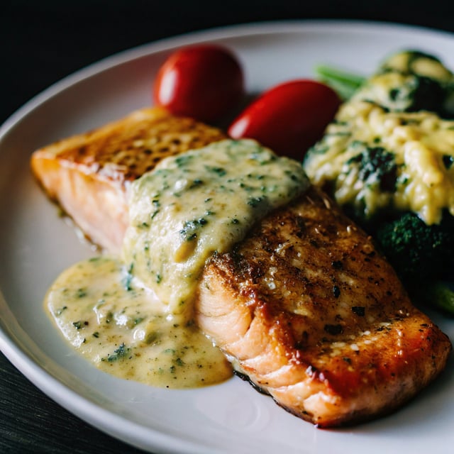 Creamy Dill Sauce with Salmon or Trout