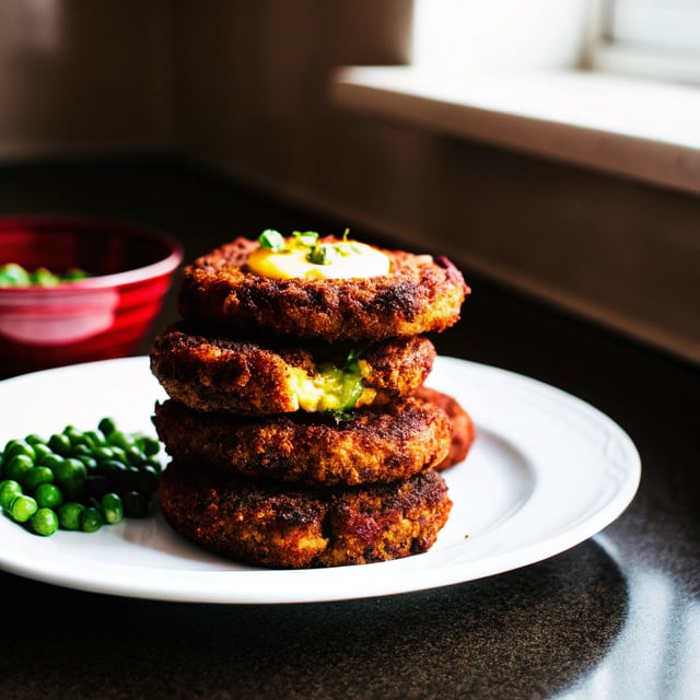 Crispy pea fritters - great emergency meal!