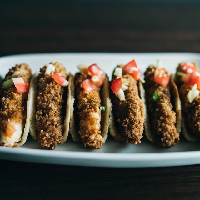 Crunchy chicken taco fingers (baked!)