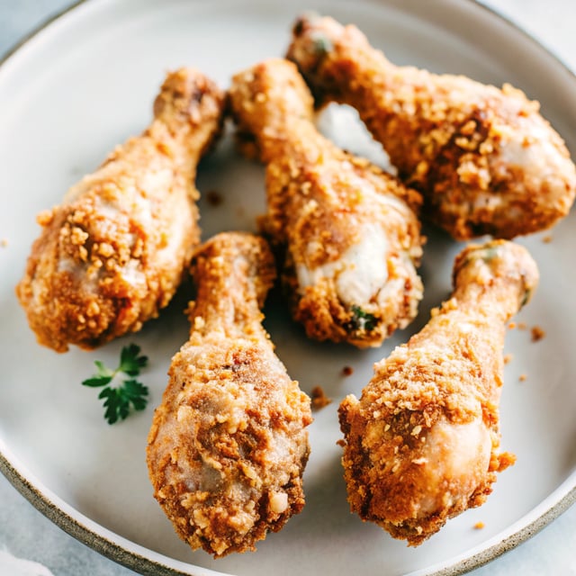Crunchy crumbed chicken drumsticks