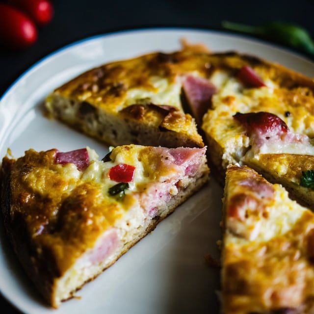 Crustless Quiche - Ham and Cheese