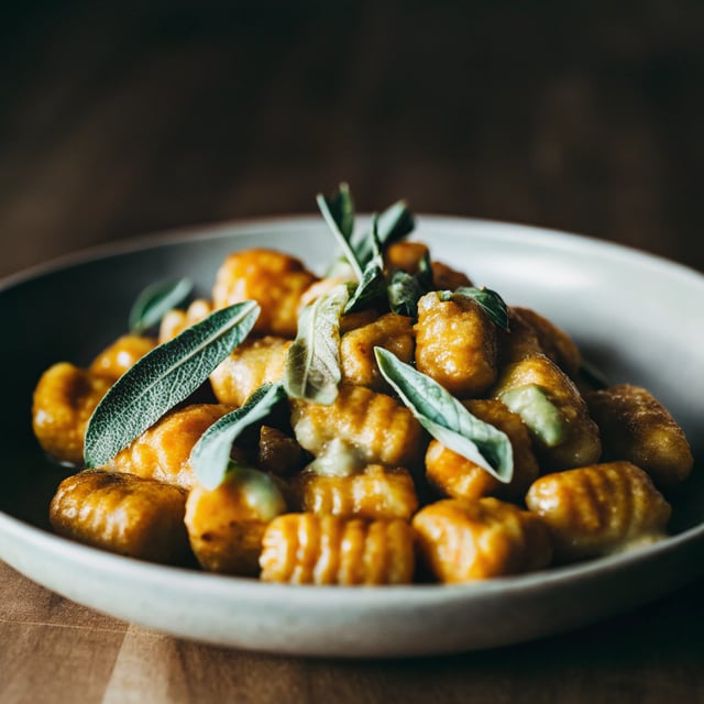 Easy Pumpkin Gnocchi with Sage Butter Sauce