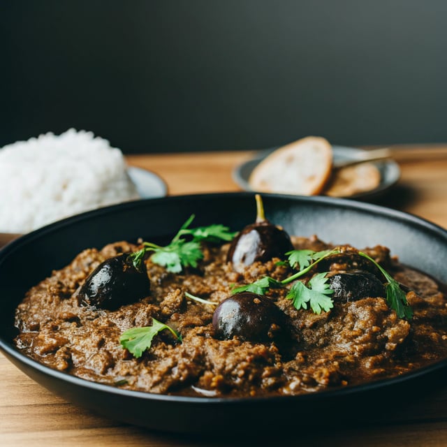 Eggplant Curry - South Indian Brinjal Curry